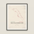 Baja California Sur map print — exact INEGI boundary