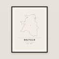 Saltillo, Coahuila de Zaragoza map print — exact INEGI boundary