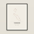 Torreón, Coahuila de Zaragoza map print — exact INEGI boundary