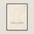 Coahuila de Zaragoza map print — exact INEGI boundary