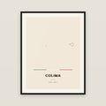 Colima map print — exact INEGI boundary