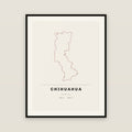 Chihuahua, Chihuahua map print — exact INEGI boundary