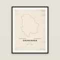 Chihuahua map print — exact INEGI boundary