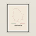Chihuahua map print — exact INEGI boundary