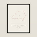 San Miguel de Allende, Guanajuato map print — exact INEGI boundary