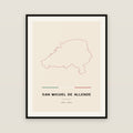 San Miguel de Allende, Guanajuato map print — exact INEGI boundary