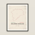 Dolores Hidalgo Cuna de la Independencia Nacional, Guanajuato map print — exact INEGI boundary