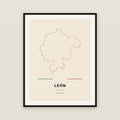 León, Guanajuato map print — exact INEGI boundary