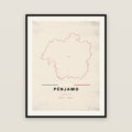 Pénjamo, Guanajuato map print — exact INEGI boundary