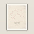 Yuriria, Guanajuato map print — exact INEGI boundary