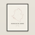 Acapulco de Juárez, Guerrero map print — exact INEGI boundary