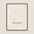Teloloapan, Guerrero map print — exact INEGI boundary
