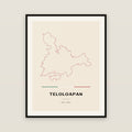 Teloloapan, Guerrero map print — exact INEGI boundary