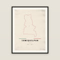 Ixmiquilpan, Hidalgo map print — exact INEGI boundary