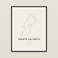 Puerto Vallarta, Jalisco map print — exact INEGI boundary