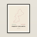 Puerto Vallarta, Jalisco map print — exact INEGI boundary
