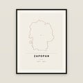 Zapopan, Jalisco map print — exact INEGI boundary