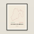 México map print — exact INEGI boundary
