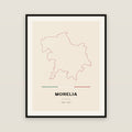 Morelia, Michoacán de Ocampo map print — exact INEGI boundary