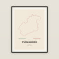 Puruándiro, Michoacán de Ocampo map print — exact INEGI boundary