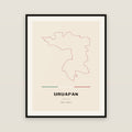 Uruapan, Michoacán de Ocampo map print — exact INEGI boundary