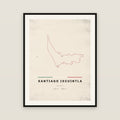 Santiago Ixcuintla, Nayarit map print — exact INEGI boundary
