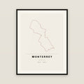 Monterrey, Nuevo León map print — exact INEGI boundary