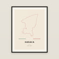 Oaxaca de Juárez, Oaxaca map print — exact INEGI boundary