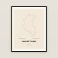 Querétaro, Querétaro map print — exact INEGI boundary