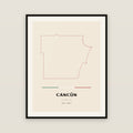 Benito Juárez, Quintana Roo map print — exact INEGI boundary