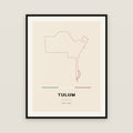 Tulum, Quintana Roo map print — exact INEGI boundary