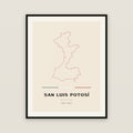 San Luis Potosí, San Luis Potosí map print — exact INEGI boundary