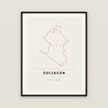 Culiacán, Sinaloa map print — exact INEGI boundary