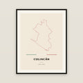 Culiacán, Sinaloa map print — exact INEGI boundary