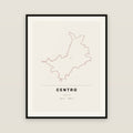 Centro, Tabasco map print — exact INEGI boundary