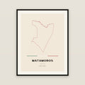 Matamoros, Tamaulipas map print — exact INEGI boundary
