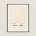 Nuevo Laredo, Tamaulipas map print — exact INEGI boundary