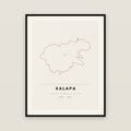Xalapa, Veracruz de Ignacio de la Llave map print — exact INEGI boundary