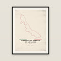 Veracruz de Ignacio de la Llave map print — exact INEGI boundary