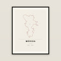 Mérida, Yucatán map print — exact INEGI boundary