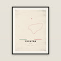 Yucatán map print — exact INEGI boundary