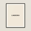 LINDERO map print, 18 × 24 in, framed